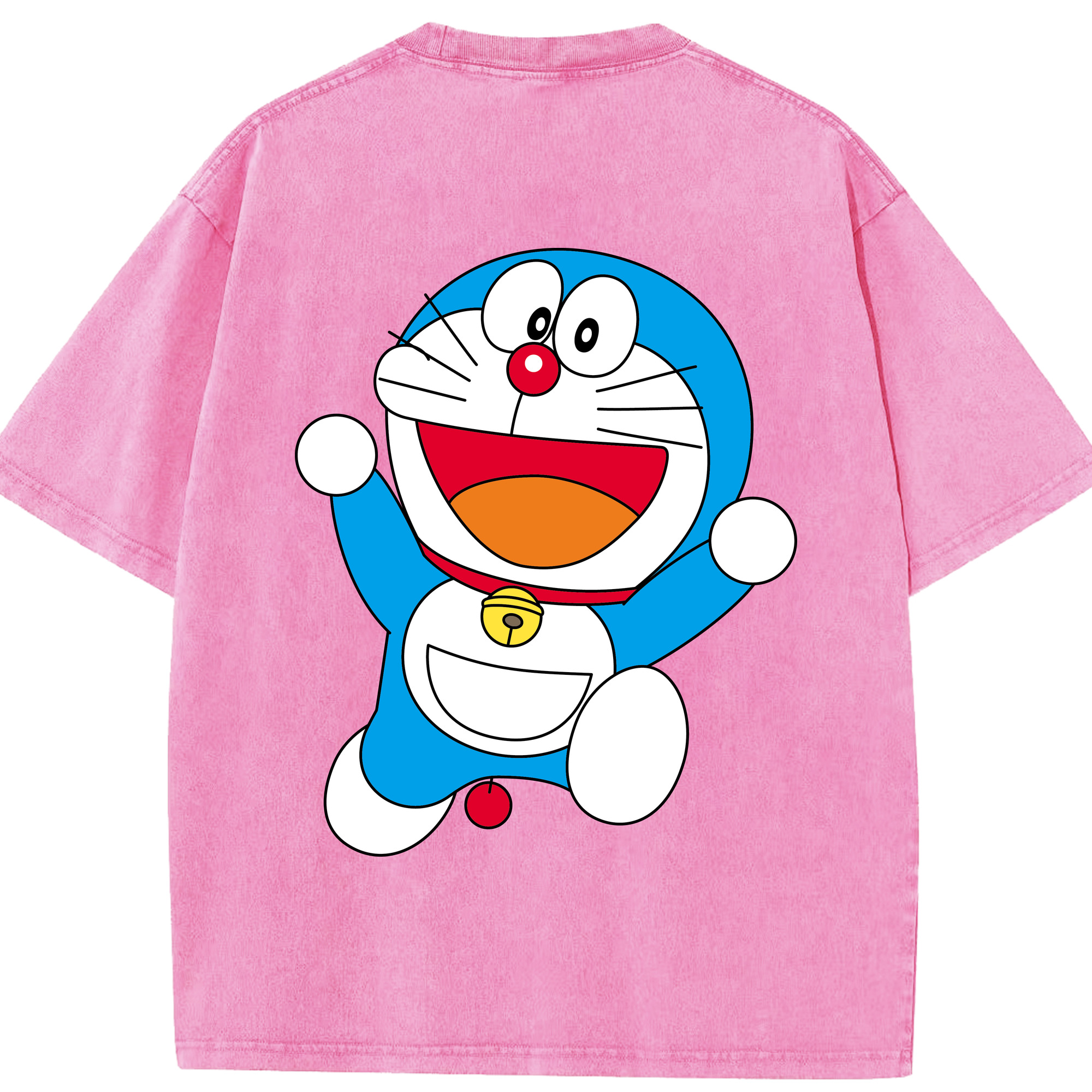 （画像用） ドラえもん Doraemon 綿100% ヴィンテージ風 半袖Tシャツ（背面プリント）